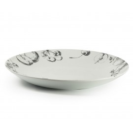Блюдо для фруктов, D 40 см, декор La Pomme Noire, Tunisie Porcelaine