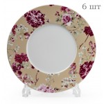 Комплект обеденных тарелок, D 27 см, декор MIMOSA LIBERTY, Tunisie Porcelaine