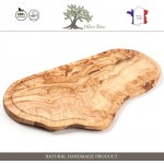 Доска фигурная с желобком для нарезки и подачи, ручная работа, max 45 см, дерево оливы, Naturally Med