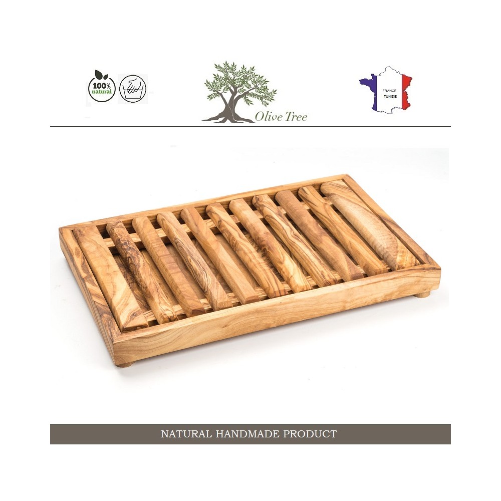 Доска-решетка для хлеба, дерево оливы, Naturally Med