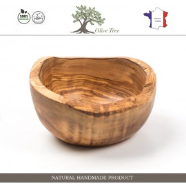 Салатник с волнистым краем, ручная работа, max 14 см, дерево оливы, Naturally Med