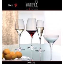 Бокалы для шампанского Champagne Glass, 2 шт, объем 250 мл, ручная выдувка, GRAPE, RIEDEL