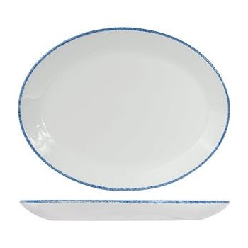 Блюдо для закусок Blue Dapple овальное, 30 х 24 см, Steelite