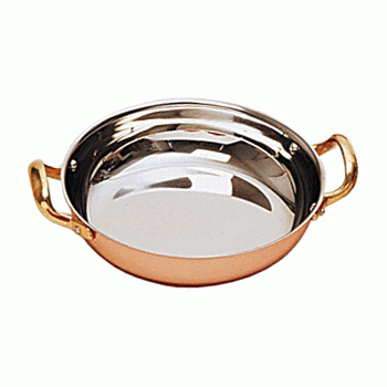 Сковорода 2 ручки, D 18 см, H 5 см, L 23 см, сталь нержавеющая, медь, Werner A.Schulz