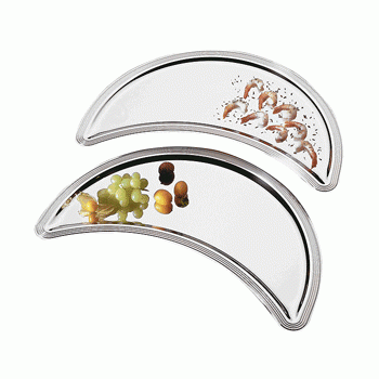 Блюдо-полумесяц для закусок, L 53 см, W 32,5 см, сталь нержавеющая, APS