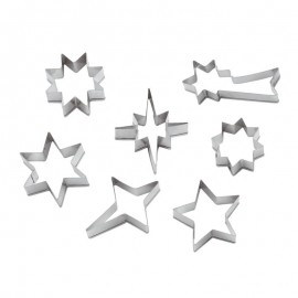 Вырубки для печенья мини формы «Звезды», 7 шт, сталь нержавеющая, Paderno