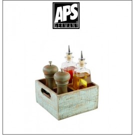 Деревянный ящик Vintage для аксессуаров, 6 ячеек, желтый, APS