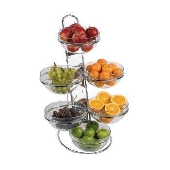 Подставка для салатников [6шт], D 23 см, H 67,5 см, L 44,5 см, W 48,5 см, сталь нержавеющая, стекло, APS