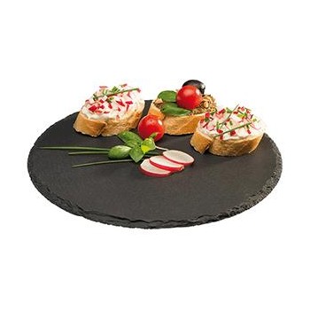 Камень для подачи пиццы, D 28 см, сланец натуральный, APS