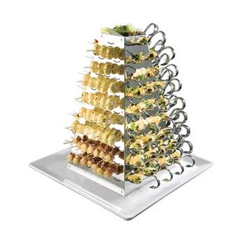 Этажерка фуршетная + 108 ложек, H 55 см, L 51 см, W 51 см, сталь нержавеющая, APS