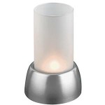 Подсвечник + свеча, D 9,5 см, H 15 см, стекло, сталь нержавеющая, APS