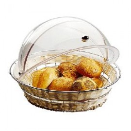 Корзина для хлеба без крышки, D 40,4 см, H 12,4 см,  сталь нержавеющая, APS