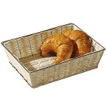Корзина плетеная для хлеба на каркасе, H 8 см, L 6 см, W 22 см, металл, APS