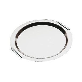 Поднос круглый с ручками, D 38 см, H 2 см, L 39,5 см,  сталь нержавеющая, APS