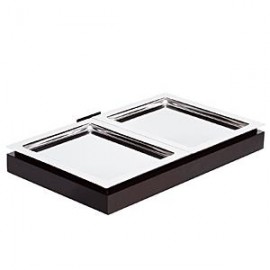 Поднос на подставке с охлаждающим элементом «Frames», H 8,1 см, L 53 см, W 32 см,  дерево, сталь нержавеющая, APS