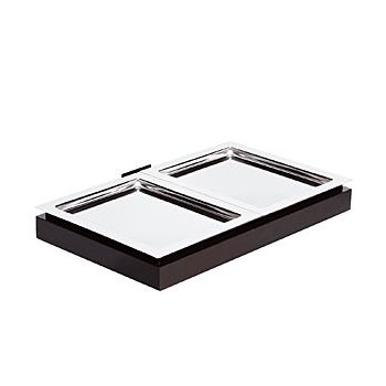 Поднос на подставке с охлаждающим элементом «Frames», H 8,1 см, L 53 см, W 32 см,  дерево, сталь нержавеющая, APS