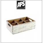 Деревянный ящик Vintage для аксессуаров, 6 ячеек, белый, APS