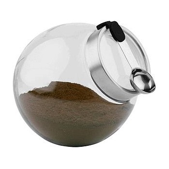 Емкость с ложкой, 3,3 л, D 20 см, H 18 см,  стекло, сталь нержавеющая, APS