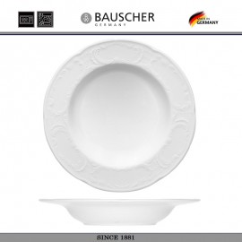 Тарелка глубокая «Моцарт»; фарфор; 350мл; D=23, H=9см; белый