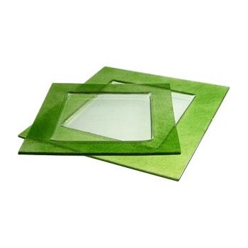 Тарелка квадратная ''Border'', L 25,5 см, W 25,5 см, стекло, BDK-GLASS