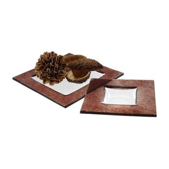 Тарелка квадратная ''Border'', L 25,4 см, W 25,4 см, стекло, BDK-GLASS