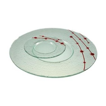 Тарелка мелкая ''Pearl'', D 32 см, стекло, BDK-GLASS