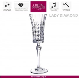 Бокал-флюте «Леди Даймонд»; хр.стекло; 150мл; D=67, H=230мм; прозр.