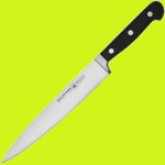 Нож для тонкой нарезки «Gloria Lux», L 33 см, W 3 см,  сталь нержавеющая, Felix