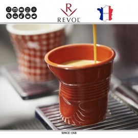 Froisses "Мятый керамический стаканчик" для кофе эспрессо, 80 мл, бирюзовый, REVOL