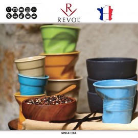 Froisses "Мятый керамический стаканчик" для кофе эспрессо, 80 мл, светло-серый, REVOL