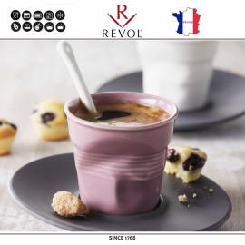 Froisses "Мятый керамический стаканчик" для кофе эспрессо, 80 мл, лиловый, REVOL