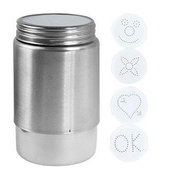 Декоратор для капучино, 4 насадки, 300 мл, сталь нержавеющая, ILSA