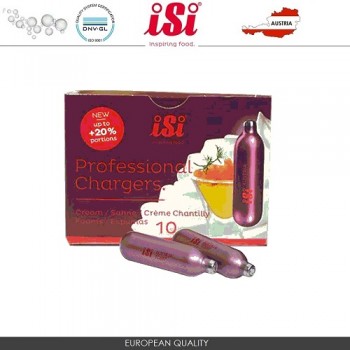 Баллончики для сифона для сливок N20, 10 шт, Isi, Австрия