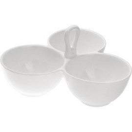 Менажница тройная, D 10 см, H 1,2 см, L 20,5 см, KunstWerk