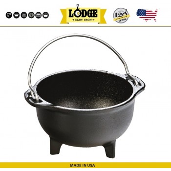 Котелок походный (без крышки), 410 мл, D 12.5 см, чугун, Lodge