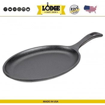 Сковорода порционная овальная (без подставки), L 18.5 см, чугун, Lodge