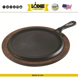 Сковорода для фахитос чугунная (без подставки), D 22,5 см, литой чугун, Lodge