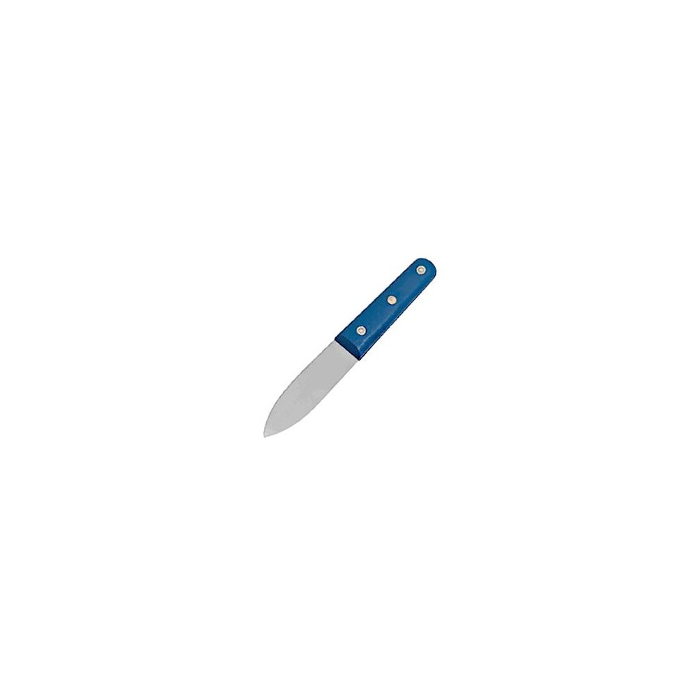 Нож для гребешка,синяя ручка, L 23 см, W 3,2 см,  сталь нержавеющая, MATFER