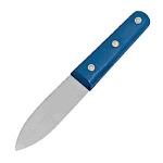 Нож для гребешка,синяя ручка, L 23 см, W 3,2 см,  сталь нержавеющая, MATFER