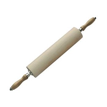 Скалка с вращающимися ручками, D 8 см, дерево, сталь, MATFER