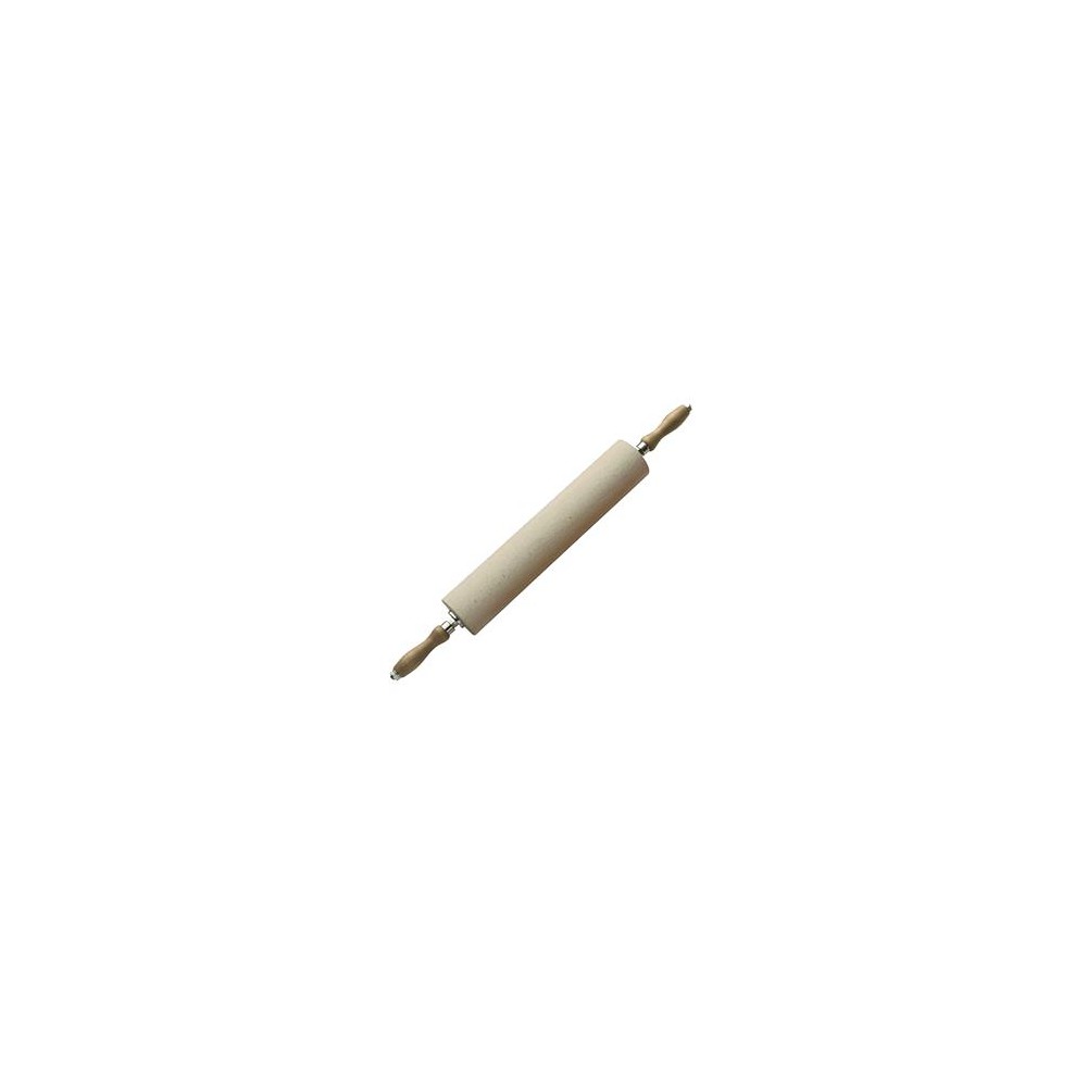 Скалка с ручками с вращающимися ручками, D 8 см, L 35 см, дерево, сталь, MATFER