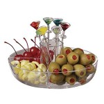 Блюдо для оливок со шпажками, H 9,5 см, L 11,5 см, W 18 см, акрил, Paderno