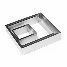 Форма для бисквита «Квадрат», H 4,5 см, L 22 см, W 22 см,  сталь нержавеющая, Paderno