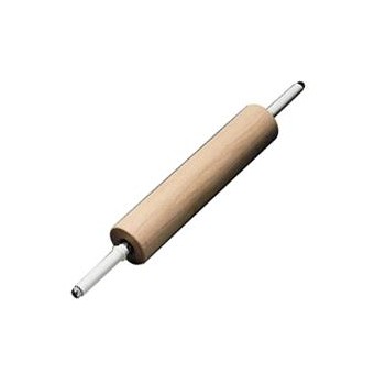 Скалка, с вращающимися ручками, D 9 см, L 70 см, дерево, Paderno