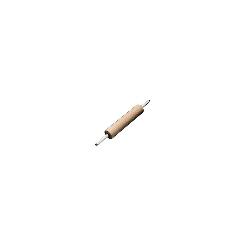 Скалка с вращающимися ручками, D 8 см, L 65 см, дерево, Paderno
