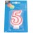 Свеча-цифра ко дню рождения «5», L 14,4 см, W 8,4 см, Pap Star