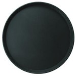 Поднос круглый, D 27,5 см, H 2 см, стеклопластик, прорезиненный, ProHotel bar accessories