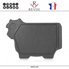 Блюдо для подачи «Корова»; фарфор; H=17, L=380, B=272мм; черный