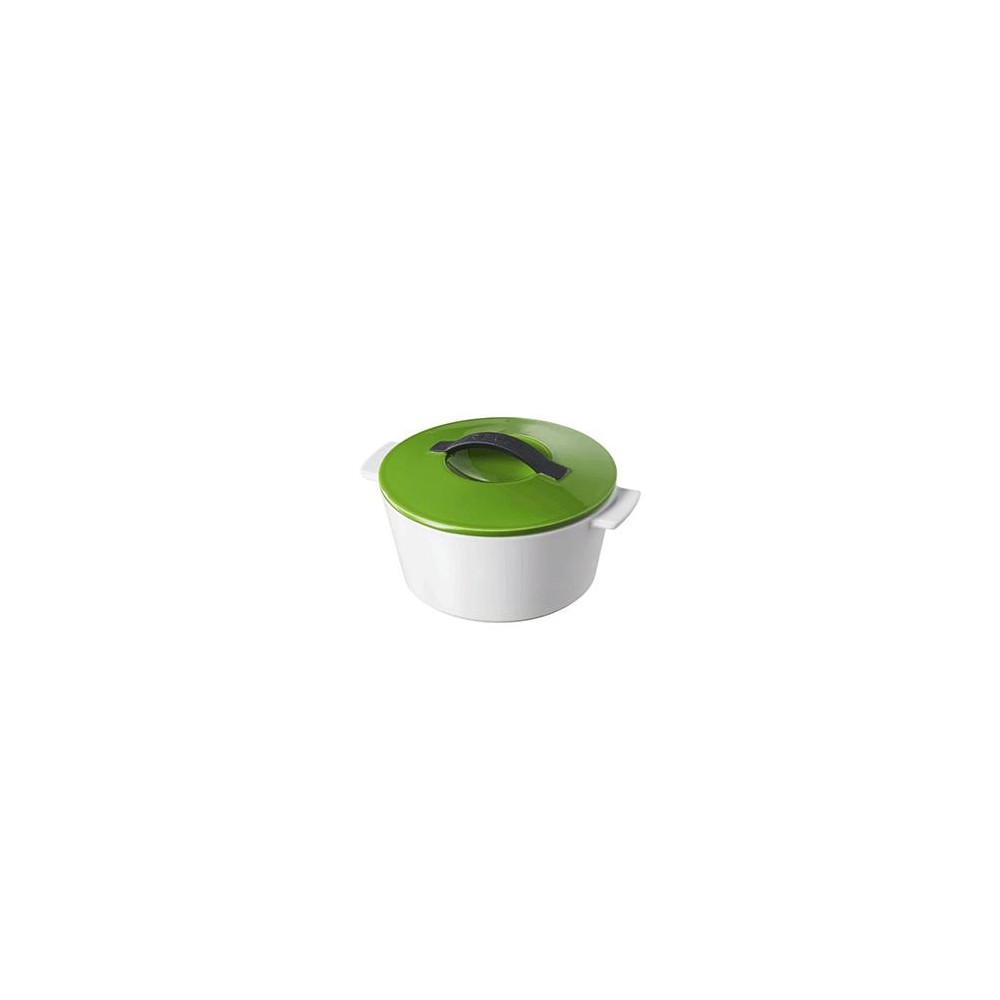 Кастрюля керамическая Revolution, 1.5 л, для любых плит и духовки, зеленый, REVOL