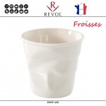 Froisses "Мятый керамический стаканчик" для кофе, 180 мл, белый, REVOL